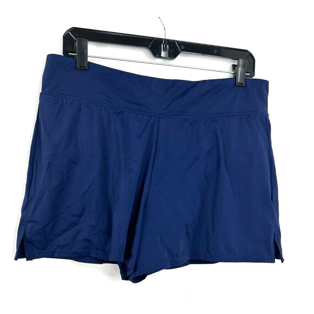 New Womens Swim Bottom Navy Boy Shorts Size 14 Summer Beach Vacation 1043H3 - Picture 5 of 9